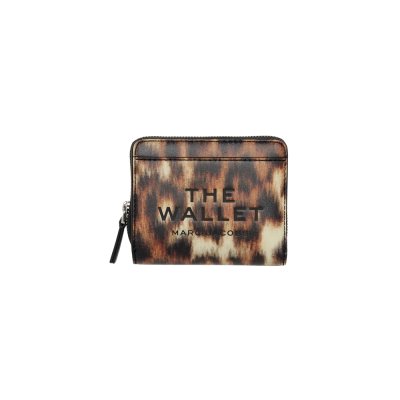 THE  LEATHER MINI COMPACT WALLET IN LEOPARD